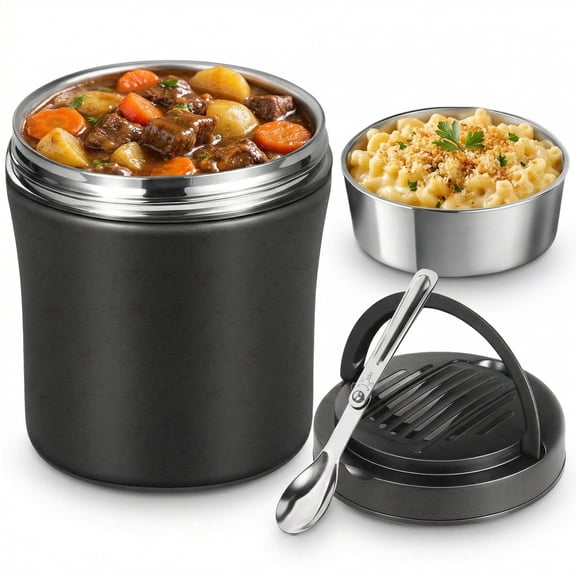 50 oz Vacuum Insulated Food Jar for Hot Food, Leakproof Stainless Steel Lunch Box with Wide Mouth, Soup Container for Adults, Work, Travel and Meal Prep