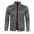 thumbnail image 4 of Futezty Men Sweater Coat Lightweight Fleece Hoodless Outwear Zipper Casual Jackets for Men, 4 of 4