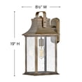 thumbnail image 3 of 1 Light Large Outdoor Wall Lantern in Traditional Style 8.5 inches Wide By 19 inches High-Textured Black Finish Bailey Street Home 81-Bel-3335665, 3 of 3