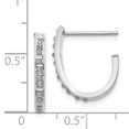 thumbnail image 2 of 14K White Gold Diamond Fascination Hoop Earrings, 2 of 2