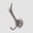 Satin Nickel, variant on Balin Designs Cove Wall Hook, Curved Metal Coat and Purse Hanger, Matte Black
