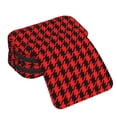 thumbnail image 4 of Easygdp Retro red and Black Houndstooth para Estuche de Lápices con Tapa Flip, Suministros de Oficina y Universidad para Adolescentes y Adultos, 4 of 7