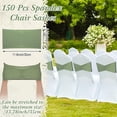 thumbnail image 2 of 150 Pcs Spandex Chair Sashes Bows Bands Chair Covers Decorations Elastic Ribbon Seat Ties for Wedding Birthday Party Banquet Hotel Events Ceremony(Sage Green), 2 of 14