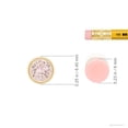 thumbnail image 3 of Angara Collier en Morganite Naturel - Pendentif Solitaire Rond en Morganite avec Lunette en Or Jaune 14K pour Femmes, 3 of 8