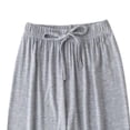 thumbnail image 4 of CPNG Girls Loose Casual Pants Candy Colored Baggy Wide Leg Anti-Mosquito Elastic High Waist Drawstring Pants(Light Ashy,3-4 Years), 4 of 8