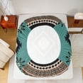thumbnail image 5 of jejeloiu Rustic Western Aztec Twin Sheet Sets,Retro Bohemian Geometric Twin Fitted Sheet,Cyan Brown Flat Sheet For Men Women,Home Decor,3-Piece, 5 of 7