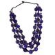thumbnail image 5 of Collar bohemio con babero y cuentas de madera para mujer, ideal para bodas. Azul real, 5 of 9