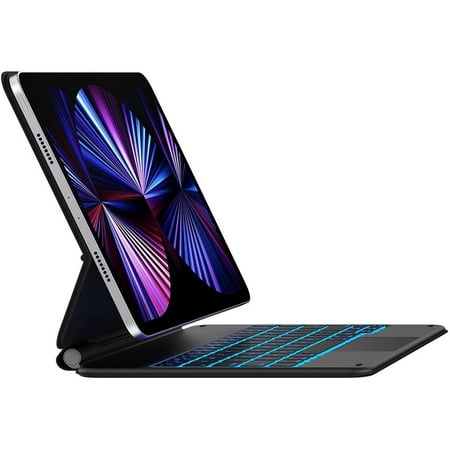 Floating Cantilever Stand Magnetic Wireless Keyboard Case Compatible with iPad Pro 11 inch 2022 2021 4th & 3rd & 2nd & 1st Gen / iPad Air 5th / 4th Gen 10.9, iPad Backlit Bluetooth Keyboard Case wit