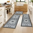 thumbnail image 3 of Boho Kitchen Rugs Sets 3 Piece with Runner Non Slip Kitchen Mats for Floor Washable Bohemian Runner Rug Set of 3, 3 of 12