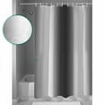 thumbnail image 3 of Small Stall Shower Curtain 36x78 Inch Narrow Half Size Gray White Bath Curtains Bathroom Decor Modern Gradient Geometric Waterproof Fabric Shower Curtain Set with Hooks 36 Inch, 3 of 6