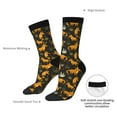 thumbnail image 4 of Hirioo Funny Fox by the Field Pattern Adult Middle Tube Socks Breathable Sock Non-Pilling,Contrasting Color Design, 4 of 6