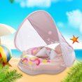 thumbnail image 3 of Anillo de natación para bebé, anillo de natación inflable con sombrilla, para Fiesta EN LA Piscina de verano, 3 of 8