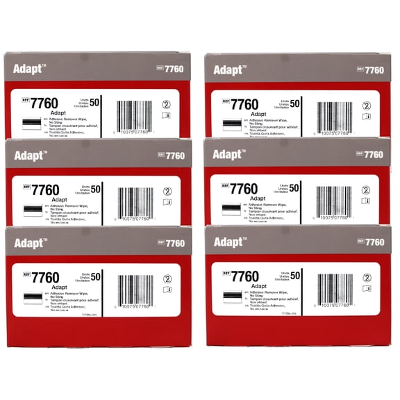 Hollister Adapt Adhesive Remover Wipes, 7760, 50 Count - 6 Pack