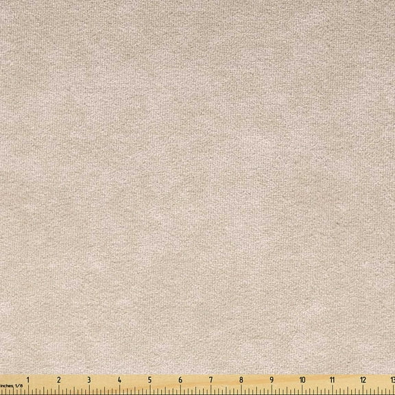 Faux Suede Fabric by the Yard Digitally Printed Grunge Texture, Durable and Washable Fabric for DIY Projects Indoor Outdoor Upholstery Home Textile, 10 Yard, Ivory, by Ambesonne