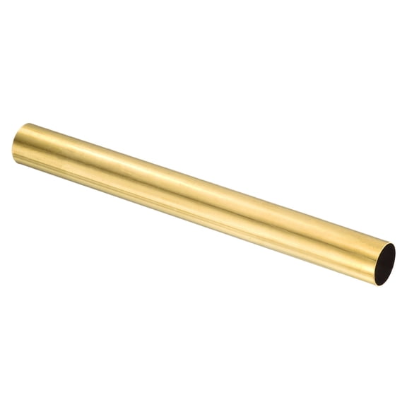 Brass Round Tube, 21mm OD 0.5mm Wall Thickness 200mm Length Seamless Tubing