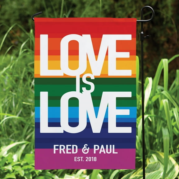 Love is Love Personalized Garden Flag