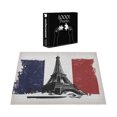 thumbnail image 3 of Ambesonne France Jigsaw Puzzle Durable Cardboard, Grunge Flag Eiffel Tower, 1000 pcs, Coconut Vermilion, 3 of 5