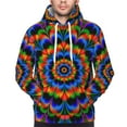 thumbnail image 5 of Fractal Spiral Trippy Hoodie Men Unisex 3d Fleece Hooded Sweatshirt Xx-Large, 5 of 7