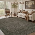 thumbnail image 3 of SIXHOME 5'x7' Vintage Distressed Area Rug Soft Washable Non-Slip Carpet American Classic Retro Rug with Geometric Rugs for Living Room Bedroom Neutral Home Decor Green, 3 of 9