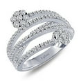 thumbnail image 3 of Lafonn Classic Sterling Silver Platinum Plated Lassire Simulated Diamond Ring (1.43 CTTW), 3 of 5