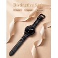 thumbnail image 3 of Wearlizer Leather Band Compatible with Samsung Samsung Galaxy Watch 9/8 40mm 44mm/ 8 Classic 46mm Band Women, Handwoven Braided Genuine Leather Soft Thin Wristband, 3 of 7