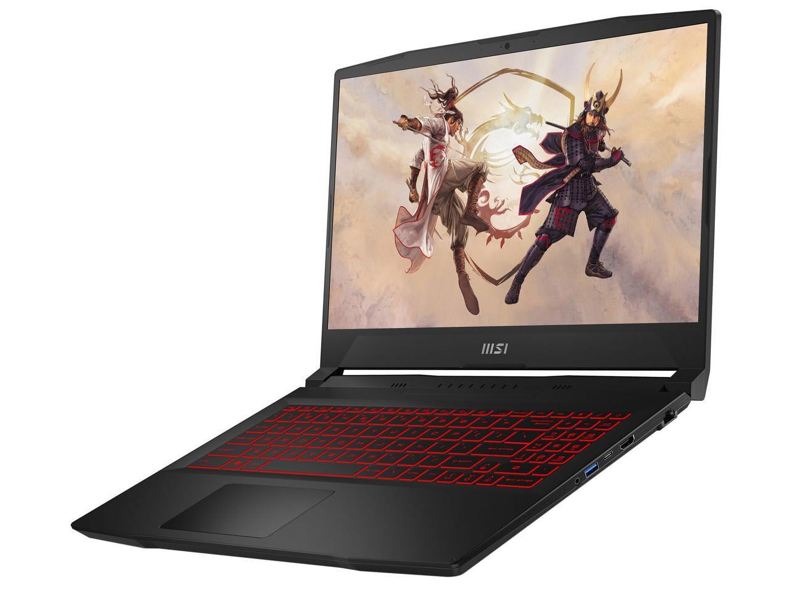 MSI Katana GF66 15.6" Gaming Notebook, FHD 144Hz 1920 x 1080, Intel Core 12th Gen i9-12900H, NVIDIA GeForce RTX 3070Ti, 16GB RAM, 1TB SSD, Black, Windows 11, 12UGSK-831 - image 4 of 20