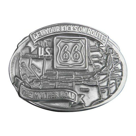 Route 66 the mother road Novelty Belt Buckle (Route 66 Best Stops)