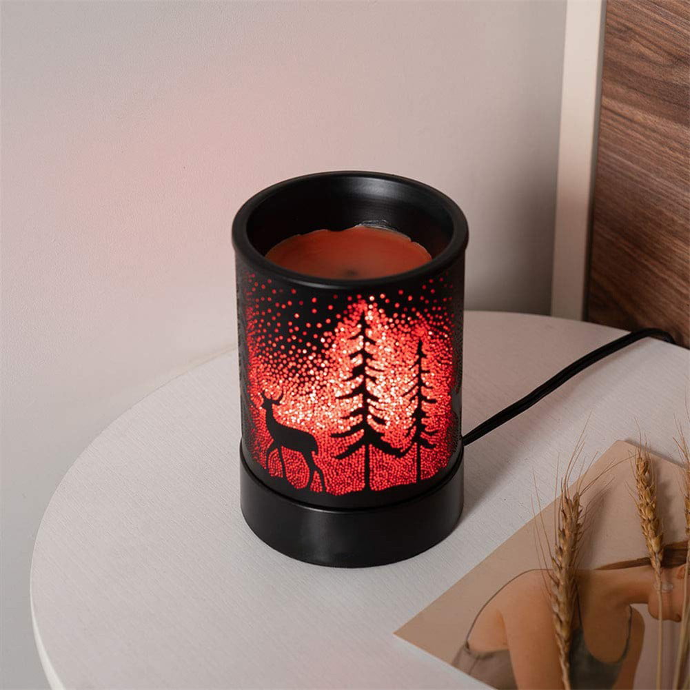 Mosiee Wax Melts Warmer with7 Colors Lighting, Pine Forest Deer Scented Wax  Candle Warmer Burner with 5 Wax Warmer Liners