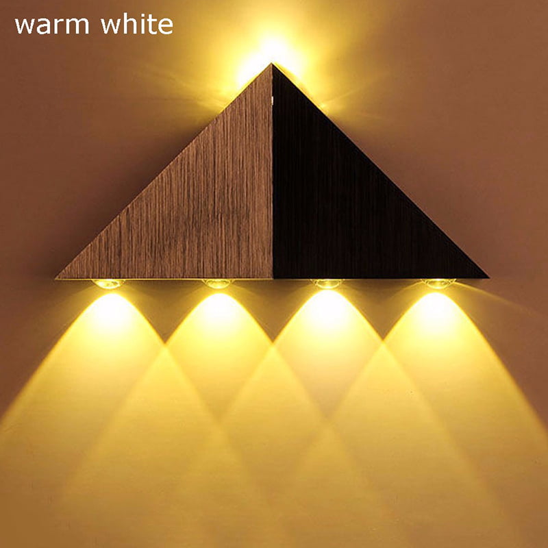 Modern Matt Stainless Steel UP & Down Cone Shape Triangular Outdoor Wall Light