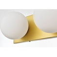 thumbnail image 3 of Living District Jaylin 3-Light Iron & Glass Bath Sconce in Black/Frosted White, 3 of 7