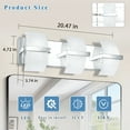 thumbnail image 2 of Uznhty Modern Bathroom Vanity Light LED Bathroom Light Fixture Over Mirror, 3000K/4000K/5000K and Dimmable, 3 Lights, Chrome, 2 of 8