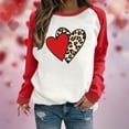 thumbnail image 2 of WXLWZYWL Trendy Sweatshirts For Women 2023 Women Long Sleeves Casual Valentine'S Day Printing Round Neck Sweatshirt Crewneck Pullover Tunic Tops, 2 of 5