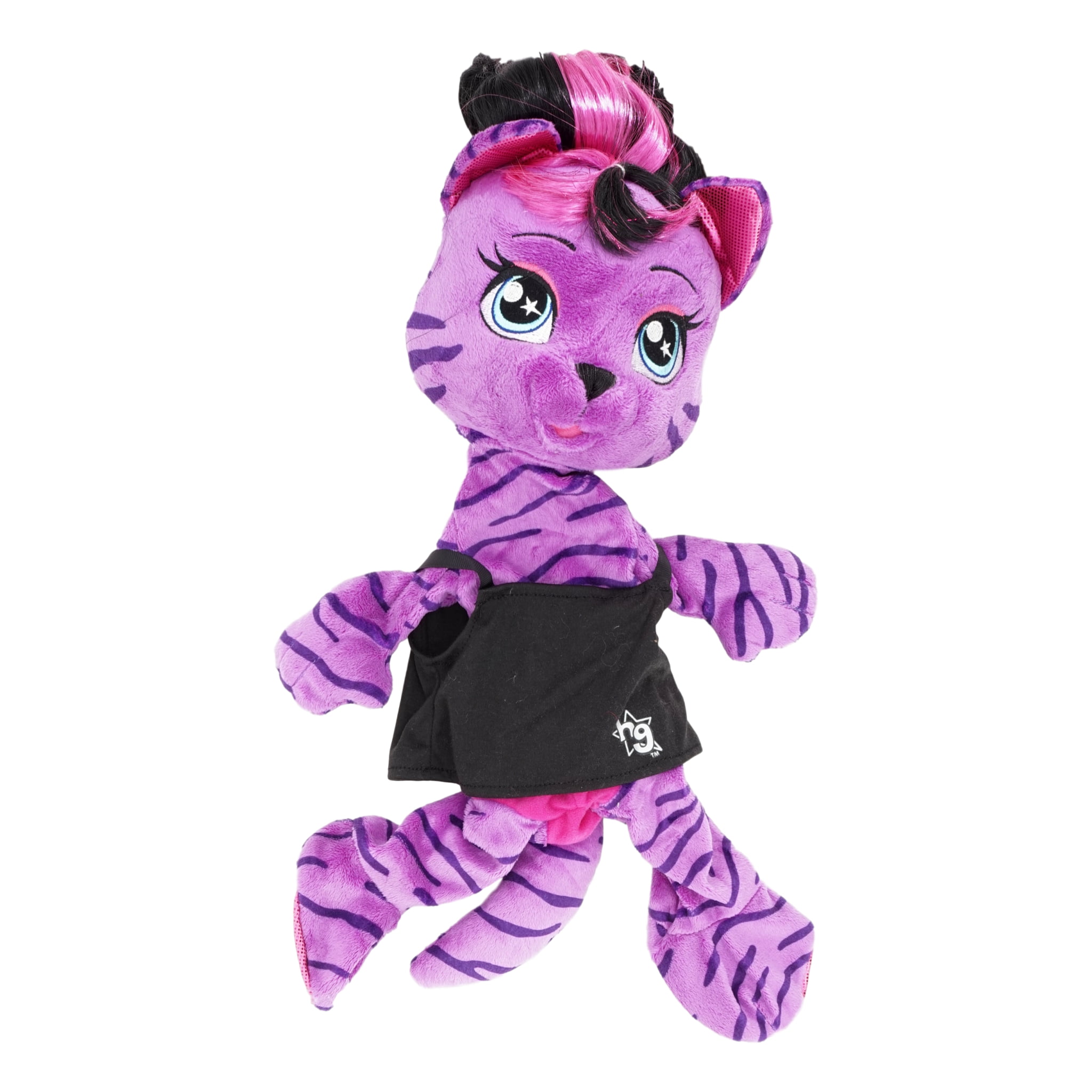 Unstuffed Honey GirlsTeegan Build-a-Bear - Purple Tiger Cat Rock Star HG Plush  Toy 