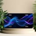 thumbnail image 4 of License Plate, Neon Wave Lines Decorative Front,Personalized Stainless Steel License Plate Cover For Men Women,12.2" X 6.2", 4 of 6