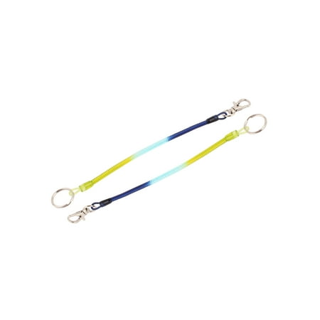 3 Mm Spring - 2Pcs 3mm Dia Plastic Ring Spring Coil Keychain Green Royalblue Pale Blue