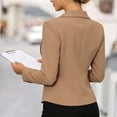 thumbnail image 6 of SuTry Women's Blazer Jacket Notched Lapel Two Button Slim Fit Long Sleeve Cropped Cut Versatile Business Casual Office Workwear Daily Commute Outerwear, 6 of 9