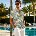 thumbnail image 6 of HELLHERO Lemons Men's Short Sleeve Button Down Shirt, Moisture Absorbing Non Stretch Men's Casual Shirt Breathable Men's Short Sleeve Button Shirt for Travel Resort, 6 of 9