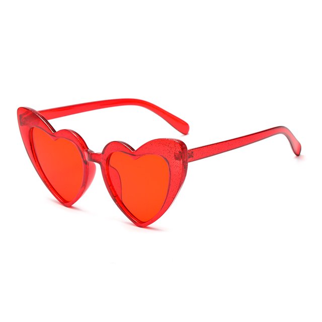 Amor mujeres gafas de sol en forma de corazón corazón de melocotón gafas de sol de montura grande chica suave Harajuku gafas de sol de moda