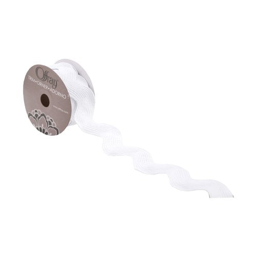 Offray White Ric Rac Ribbon, 1 Each