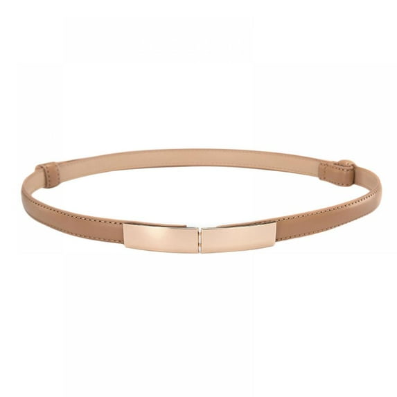Magazine Women Ladies Fashion Casual All-match Square Buckle Belt Multi Color Slim Faux Leather Waistband Belt