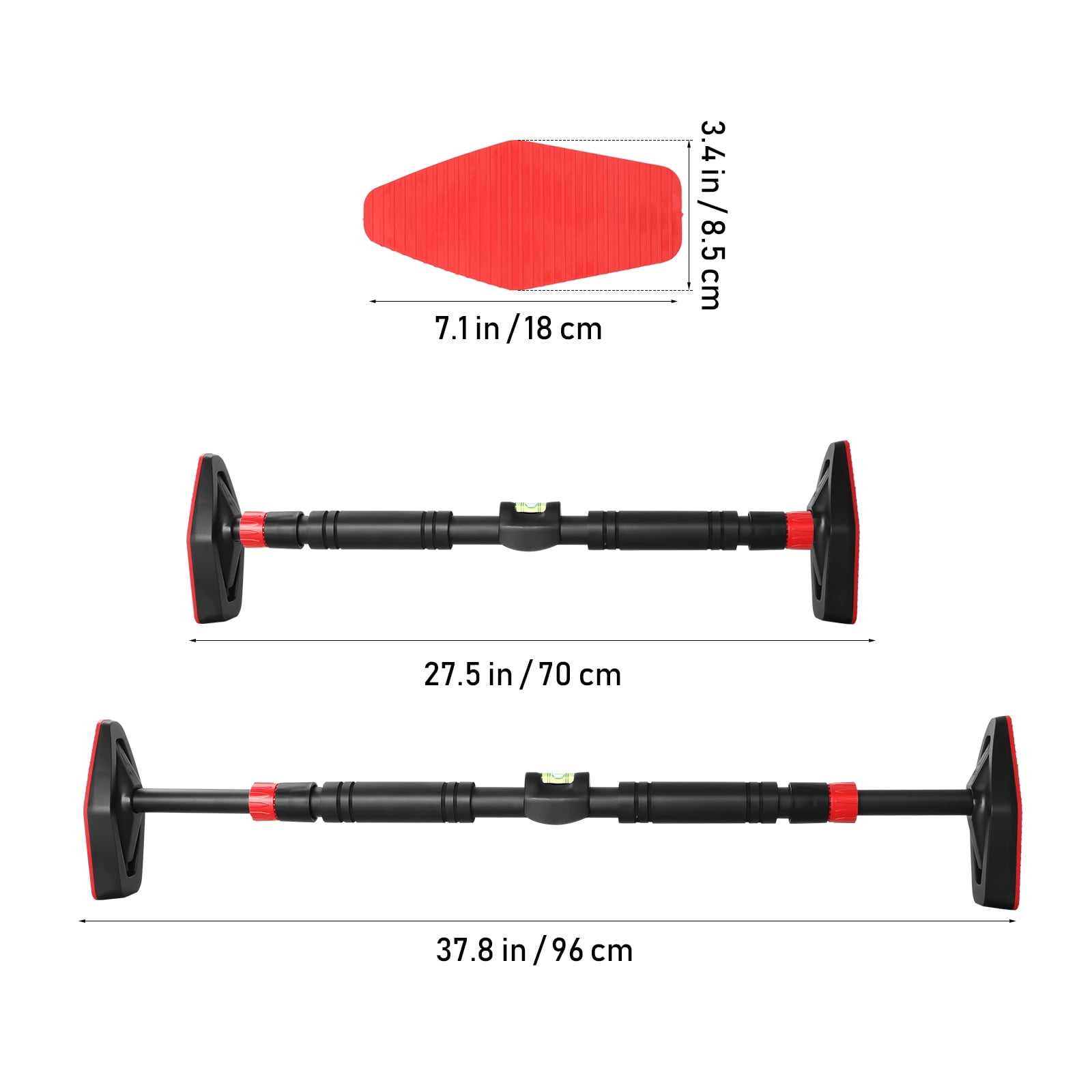 Plagage Pull Up Bar for Doorway, Door Frame Chin Up Bar without Screw Exercise Bars for Home Workouts Strength Training Home Gym Equipment Indoor, 27.5'-37.8'' Width