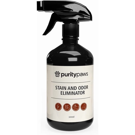 Pet Stain & Odour Remover – Fast-Acting Enzyme Cleaner for Dog & Cat Urine, Feces & Vomit – Pet Safe Odor Eliminator for Carpet, Upholstery, Car, Bedding, Tiles – Puppy Essentials – 500ml