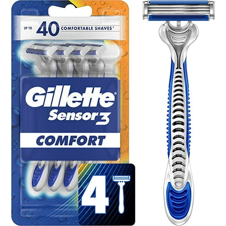 Rasoir jetable pour hommes Gillette Sensor3, 4 rasoirs (l'emballage peut  varier)