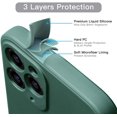 thumbnail image 4 of iPhone 11 Pro Max Case with Protection Camera Lens Liquid Silicone for iPhone 11 Pro Max Case Gel Rubber Shockproof Case Full-Body Protection Soft Anti-Scratch Microfiber Lining 6.5 inch (Dark Green), 4 of 7