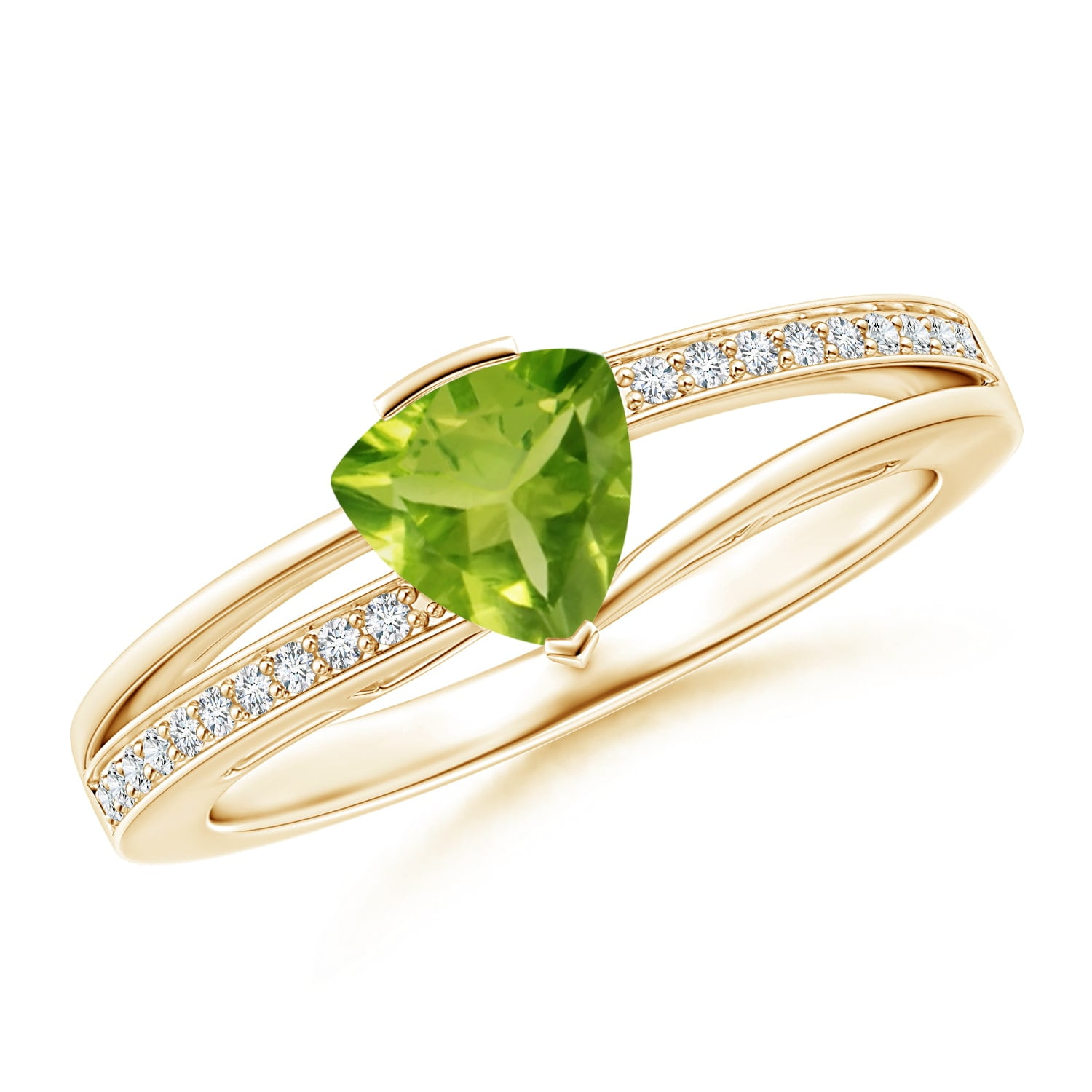 Angara - August Birthstone Ring - Split Shank Trillion ...