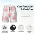 thumbnail image 5 of Lsque Mens Swim Trunks Cartoon Pig Pattern - Bathing Suit Compression Liner - Beach Swim Shorts Swimwear - (S-3XL) - Stretch Quick Dry -Medium, 5 of 9