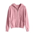 thumbnail image 4 of Odbmxy Womens Cardigan Sweaters Fall Winter Hooded Long Sleeve Womens Sweaters Knit Zip up Solid Color with Pockets, 4 of 5