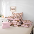 thumbnail image 6 of Manfei Cartoon Capybara 7 Pieces Bedding Comforter Set For Home,Brown Cute Animals Full Bedding Set For Kids Girls,Florals Branches Pattern Fitted Sheet Flat Sheet,Super Cozy Room Decor Reversible, 6 of 8