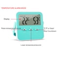 thumbnail image 4 of Generic Precision Timer-Enabled High-Low Temperature Alarm Thermometer TP12 in Purple, ABS & Stainless Steel, 0-250℃ Range, 0.1℃ Resolution, 99min Timer, 4mm Probe, 1m Cable, AAA Battery Powered, 4 of 7