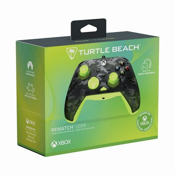 Control alámbrico Turtle Beach Rematch Core Black Ghost Camo Amarillo